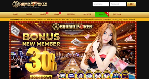 Bromopoker - Bonus New Member 30%