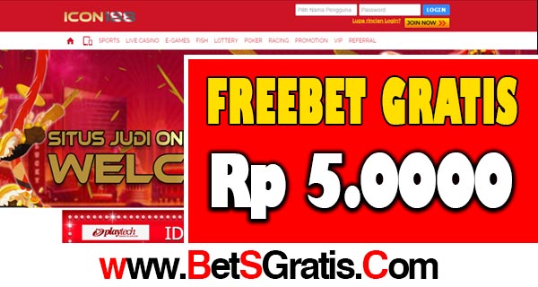 Icon188 Freebet Gratis 5.000 Tanpa Deposit