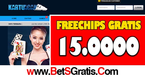 KartuAcak Freechip Gratis 15.000 Tanpa Deposit