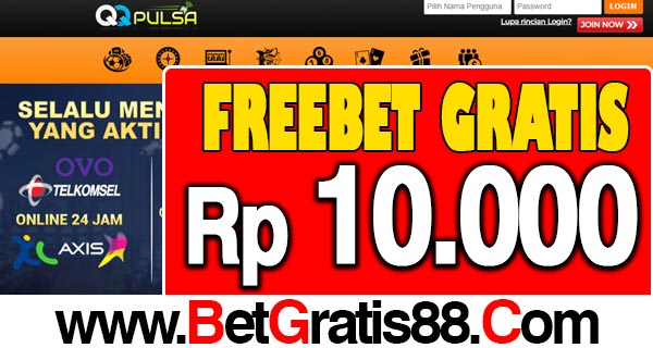 QQPulsa Freebet Gratis Rp 10.000 Tanpa Deposit