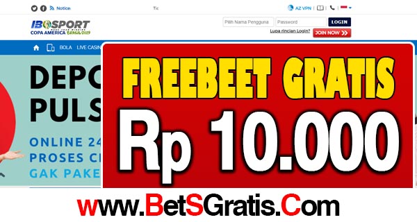 IBOSPORT.COM FREEBET GRATIS 10.000 TANPA DEPOSIT