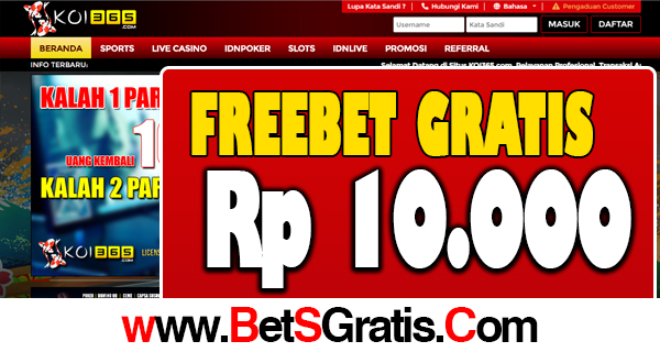 KOI365 FREEBET GRATIS Rp 10.000 TANPA DEPOSIT