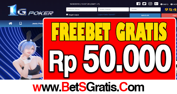 1GPoker Freebet Gratis Rp 50.000 Tanpa Deposit