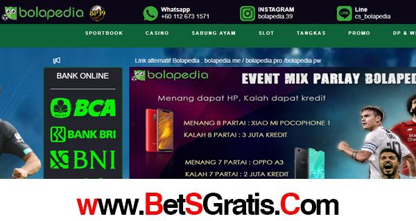 BolaPedia Welcome Bonus Sportsbook 100%