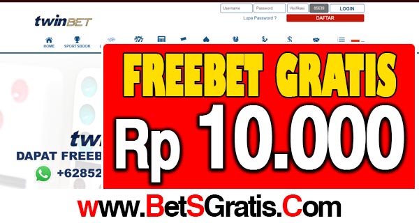 TwinBET Freebet Gratis Rp 10.000 Tanpa Deposit 1