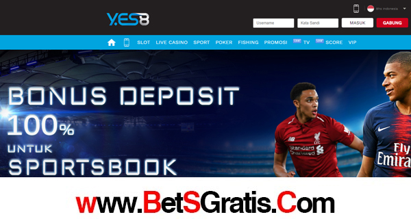 Yes8 Bonus Paket Pemula Sportsbook 100%