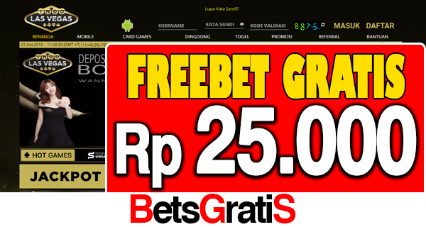 IndoLasVegas Freebet Gratis Rp 25.000 Tanpa Deposit