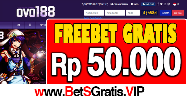 OVO188 Freebet Gratis Rp 50.000 Tanpa Deposit