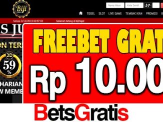 BijiTogel Freebet Gratis Rp 10.000 Tanpa Deposit