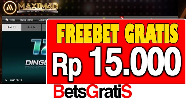 Maxim4D Freebet Gratis Rp 15.000 Tanpa Deposit