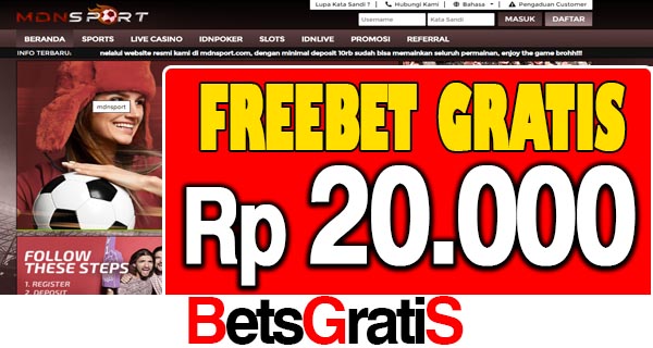 MdnSport Freebet Gratis Rp 20.000 Tanpa Deposit