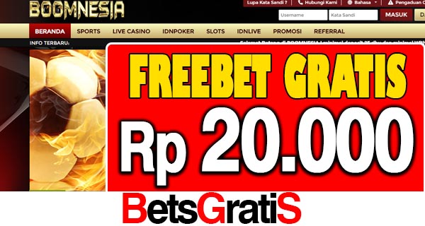 Boomnesia Freebet Gratis Rp 20.000 Tanpa Deposit