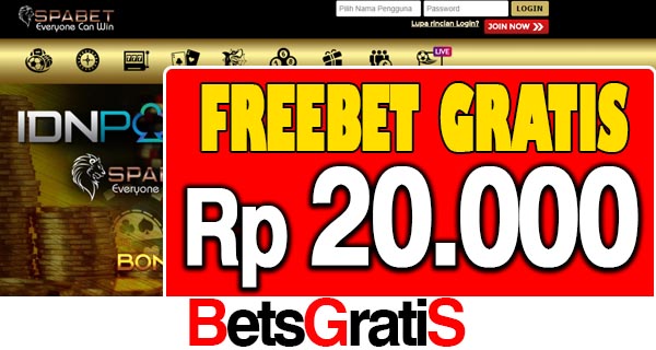 Spabet Freebet Gratis Rp 20.000 Tanpa Deposit