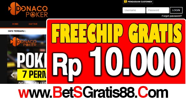 DonacoPoker Freechip Gratis Rp 10.000 Tanpa Deposit