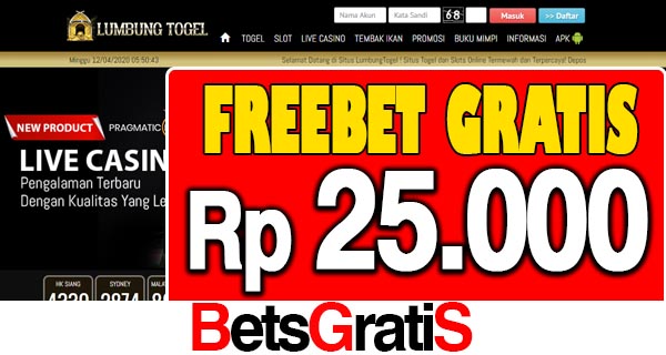 LumbungTogel Freebet Gratis Rp 25.000 Tanpa Deposit