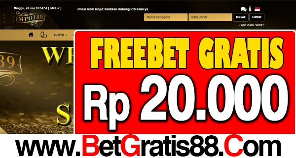 MPO189 Freebet Gratis Rp 20.000 Tanpa Deposit