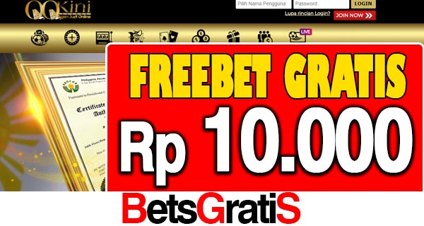 QQKini Freebet Gratis Rp 10.000 Tanpa Deposit