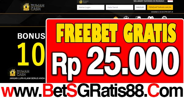 RumahCash Freebet Gratis Rp 25.000 Tanpa Deposit