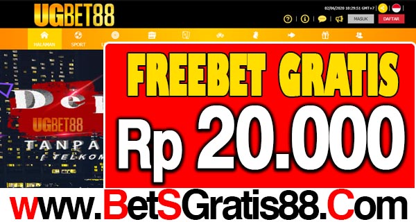 UGBet88 Freebet Gratis Rp 20.000 Tanpa Deposit