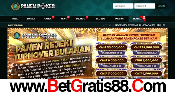 Panenpoker Rejeki Turnover Bulanan