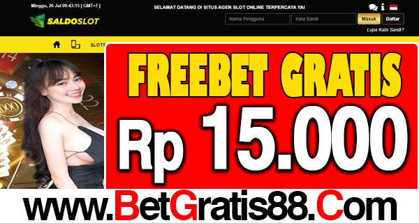 SaldoSlot Freebet Gratis Rp 15.000 Tanpa Deposit