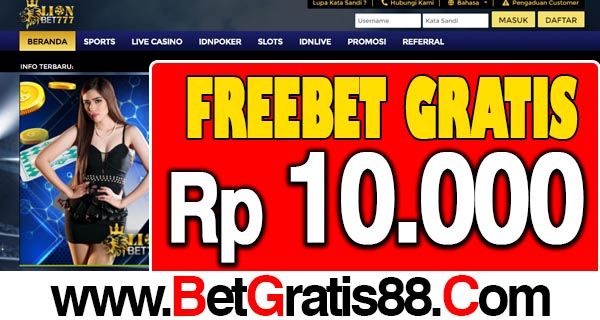 LionBet777 Freebet Gratis Rp 10.000 Tanpa Deposit