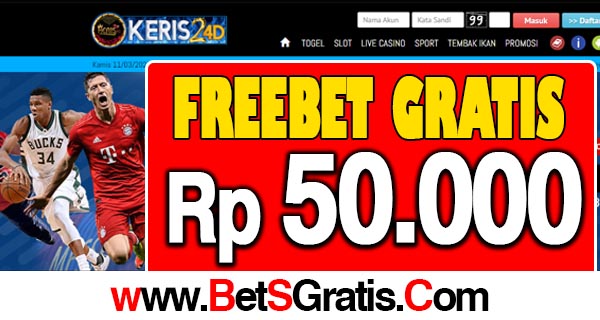 Keris4D2 Freebet Gratis Rp 50.000 Tanpa Deposit