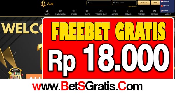 ACEVip Freebet Gratis Rp 18.000 Tanpa Deposit