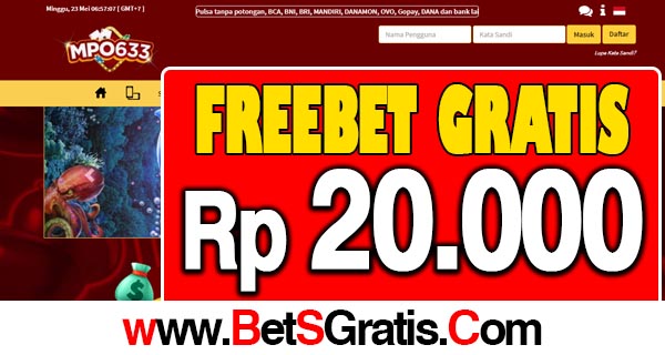 Mpo633 Freebet Gratis Rp 20.000 Tanpa Deposit