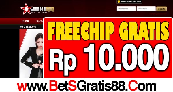 JOKIQQ Freechip Gratis Rp 10.000 Tanpa Deposit