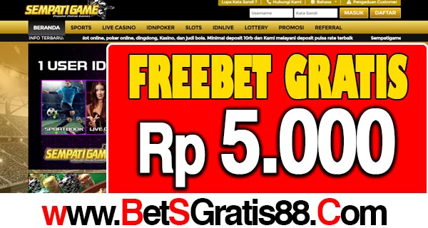 SempatiGame Freebet Gratis Rp 5.000 Tanpa Deposit