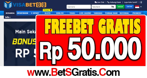 Visabet88 Freebet Gratis Rp 50.000 Tanpa Deposit