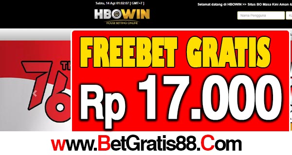 HBOWin Freebet Gratis Rp 17.000 Tanpa Deposit