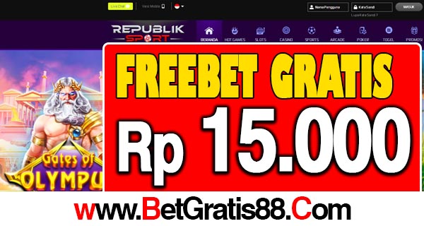 RepublikSport Freebet Gratis Rp 15.000 Tanpa Deposit