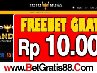 TotoNusa Freebet Gratis Rp 10.000 Tanpa Deposit