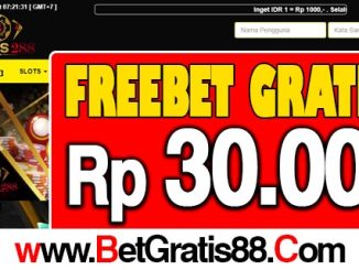 Bonus288 Freebet Gratis Rp 30.000 Tanpa Deposit