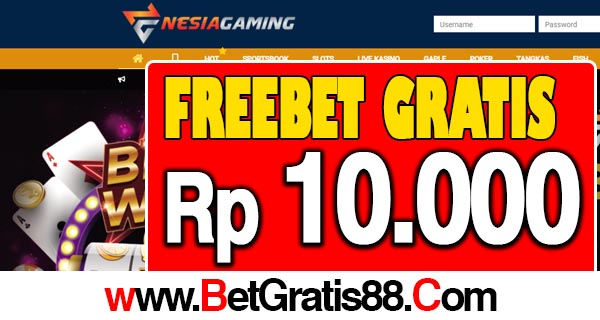 NesiaGaming Freebet Gratis Rp 10.000 Tanpa Deposit