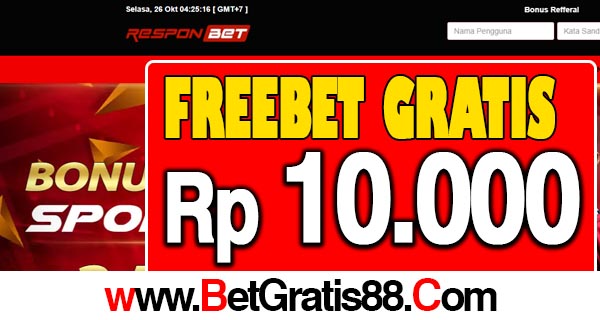 ResponBet Freebet Gratis Rp 10.000 Tanpa Deposit