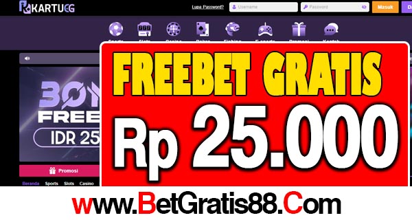 KartuGG Freebet Gratis Rp 25.000 Tanpa Deposit