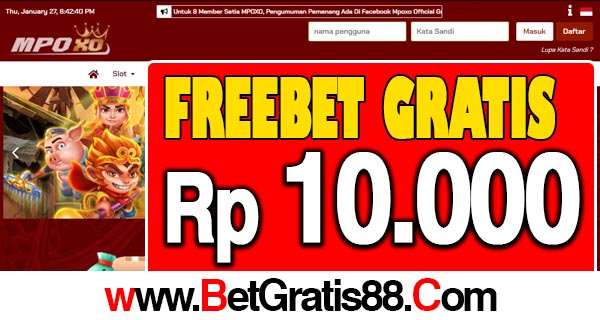 MPOXO Freebet Gratis Rp 10.000 Tanpa Deposit