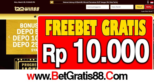 QQWin88 Freebet Gratis Rp 10.000 Tanpa Deposit