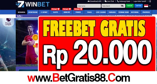 7WINBET Freebet Gratis Rp 20.000 Tanpa Deposit