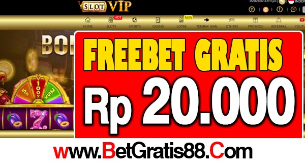 SLOTVIP Freebet Gratis Rp 20.000 Tanpa Deposit