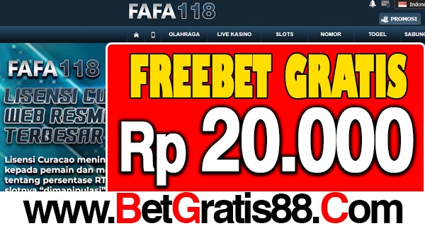 FAFA118 Freebet Gratis Rp 20.000 Tanpa Deposit