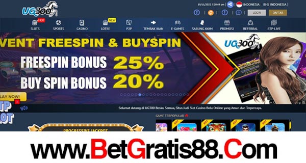 UG300: BONUS SLOT 100% NEW MEMBER CLAIM DI DEPAN