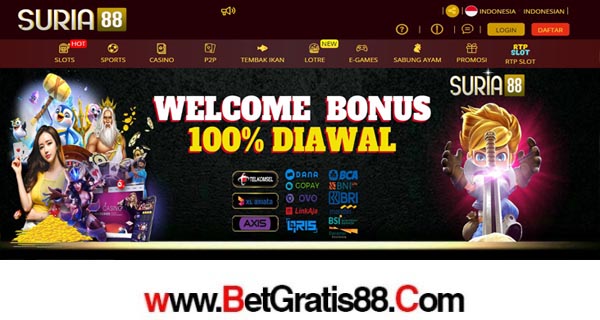 SURIA88 – BONUS SLOT NEW MEMBER 100%