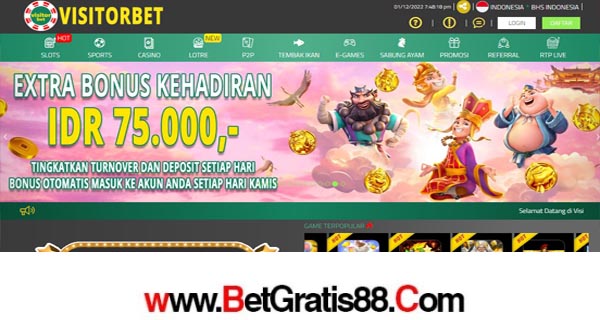 VISITORBET BONUS SLOT 110% NEW MEMBER CLAIM DIDEPAN