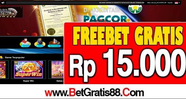 ASIAVIP777 Freebet Gratis Rp 15.000 Tanpa Deposit