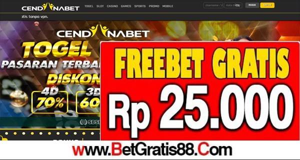 CENDANABET Freebet Gratis Rp 25.000 Tanpa Deposit