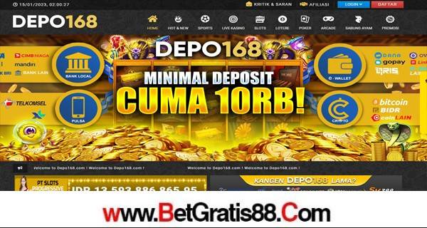 DEPO168 BONUS SLOT 100% NEW MEMBER